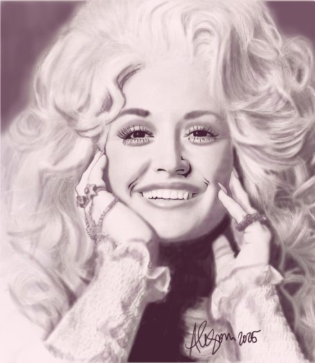 Hello Dolly Dolly Parton. Procreate art.