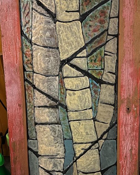 Birch Window Painted stained glass